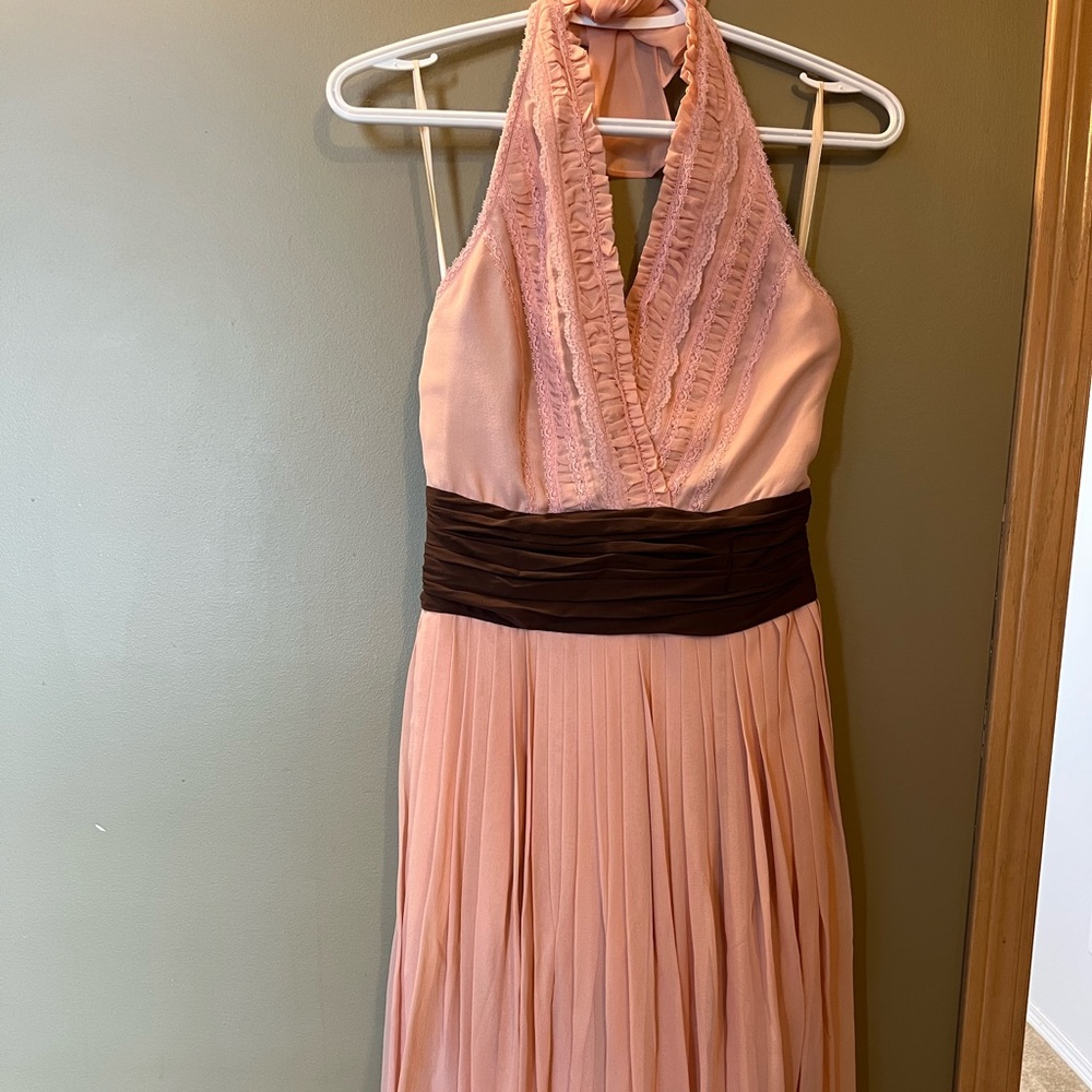 BCBG halter dress powder pink